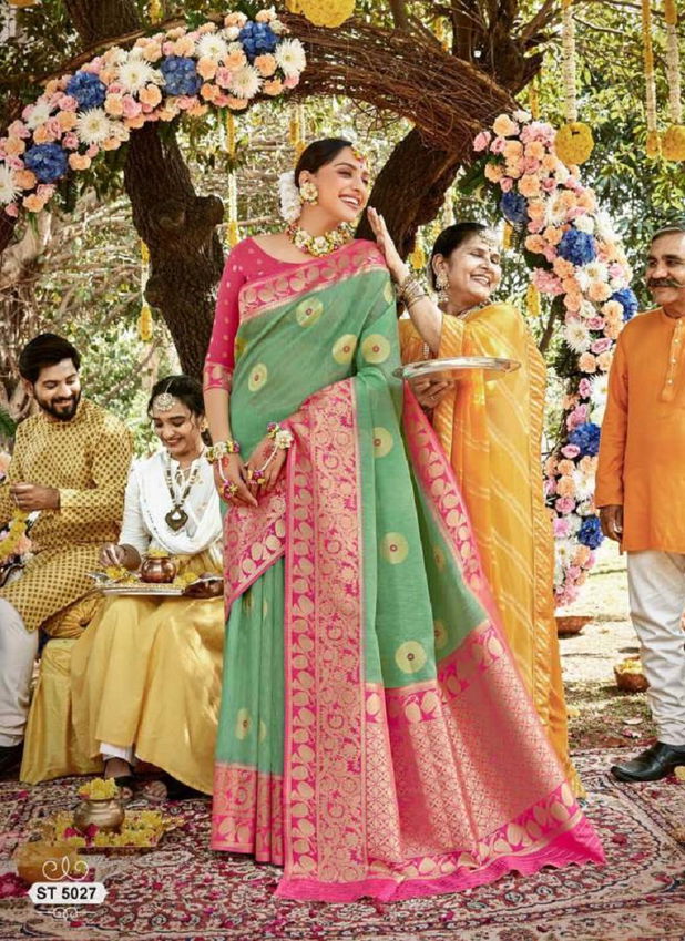 Meghdoot Anoma New Exclusive Wear Linen With Zari Designer Saree Collection